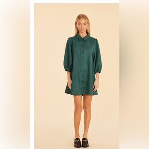 Faux Suede Puff Sleeve Dress New Size Large